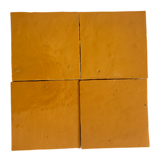 Zellige Marocain - 10x10 - Orange - " Orange Pétillant " -(0,5m²) - Réf 028