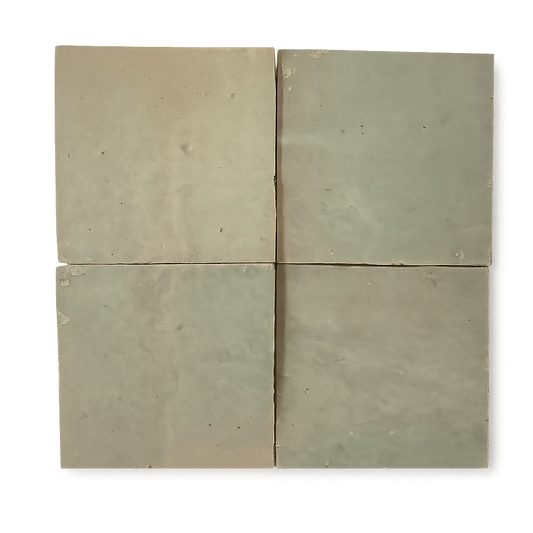 Zellige Marocain - 10x10 - Beige - " Beige grisé " -(0,5m²) - Réf 026