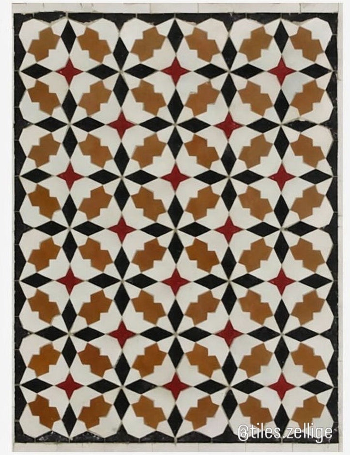 Zellige Marocain - oukaimeden - 11 plaques de 30x30 cm - Réf 1165