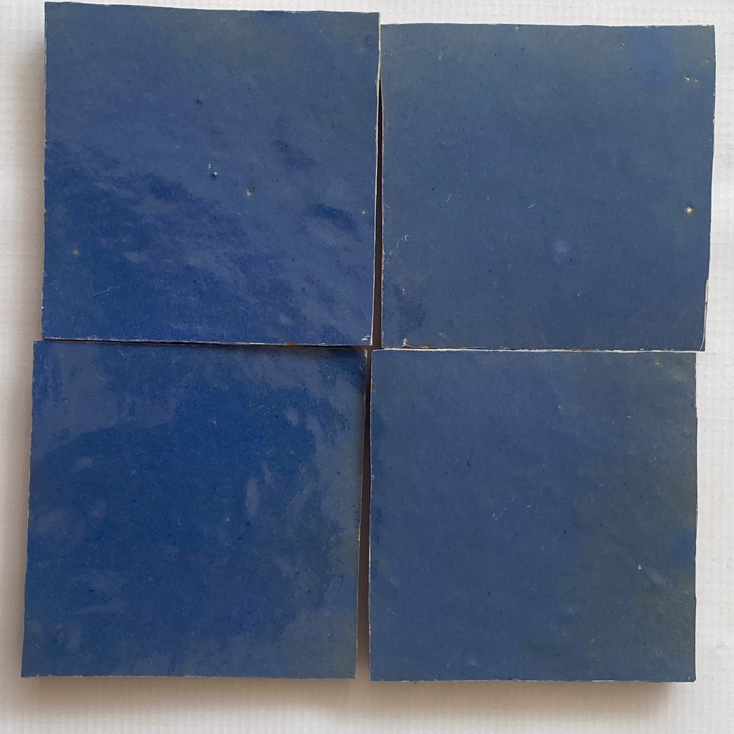 Zellige Marocain - 10x10 - Bleu - " Mogador " -(0,5m²) - Réf 003