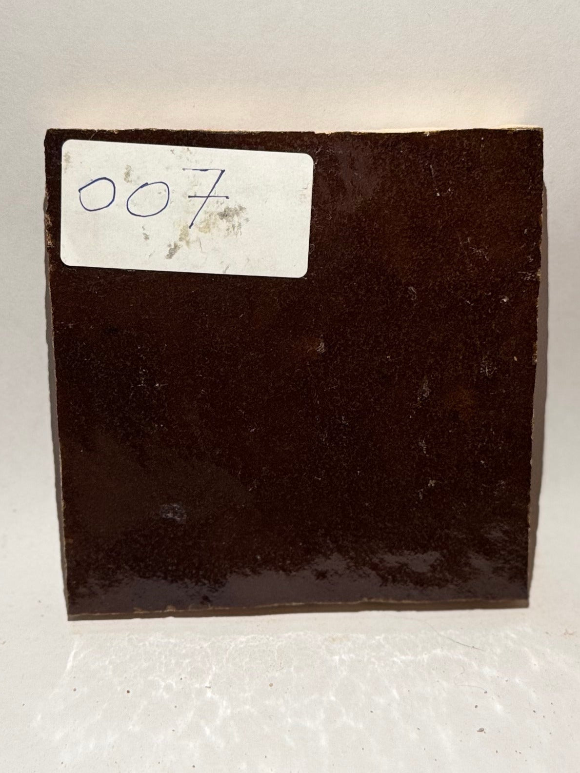 Zellige Marocain - 10x10 - Marron foncé- "Chocolat de Zagora" -(0,5m²) - Réf 007