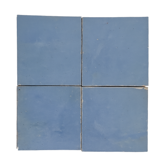 Zellige Marocain - 10x10 - Bleu - " Lazuli " -(0,5m²) - Réf 022