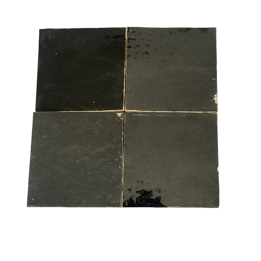 Zellige Marocain - 10x10 - Noir -(0,5m²) - Réf 037