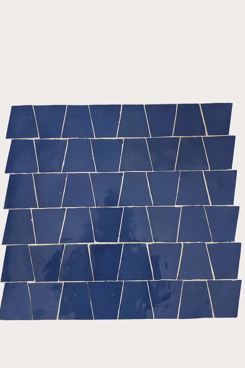 Mosaique Trapèze sur plaque - 32,5 x 30 cm - Bleu - " Mogador " -(0,09m²) - Réf 203