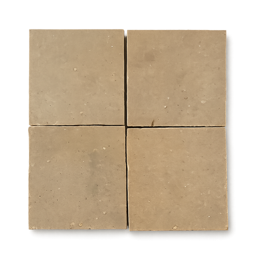 Zellige Marocain - 10x10 - Beige - " Beige" -(0,5m²) - Réf 031