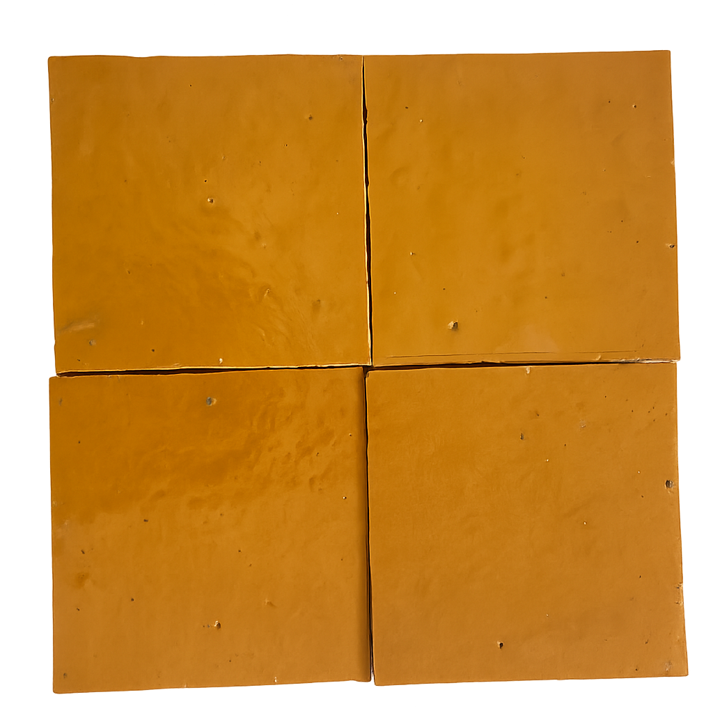 Zellige Marocain - 10x10 - Orange - " Orange Pétillant " -(0,5m²) - Réf 028