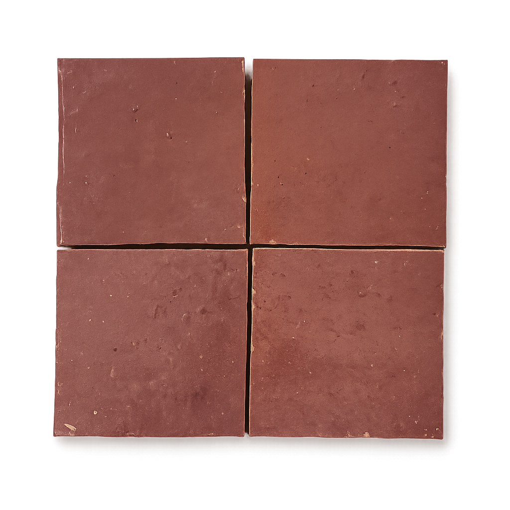 Zellige Marocain - 10x10 -  Pink -" Persan " (0,5m²) - Réf 033