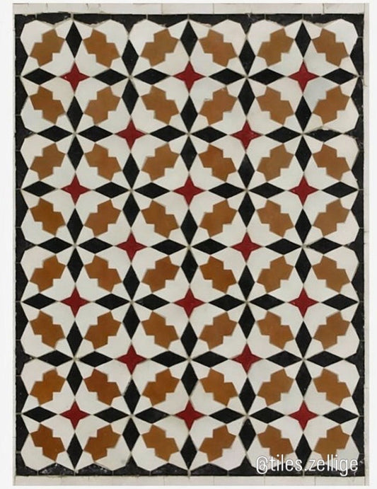 Zellige Marocain - oukaimeden - 11 plaques de 30x30 cm - Réf 1165