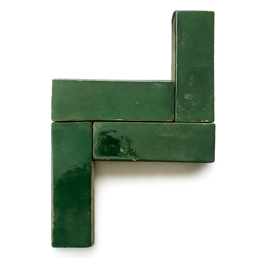 Bejmat Marocain 10x15 cm – Vert Émeraude - (0,5m²) - Réf 110