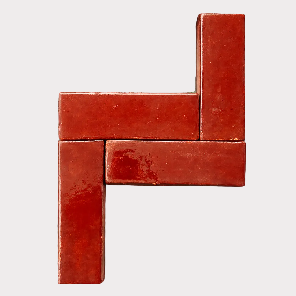 Bejmat Marocain 10x15 cm – Rouge - (0,5m²) - Réf 135