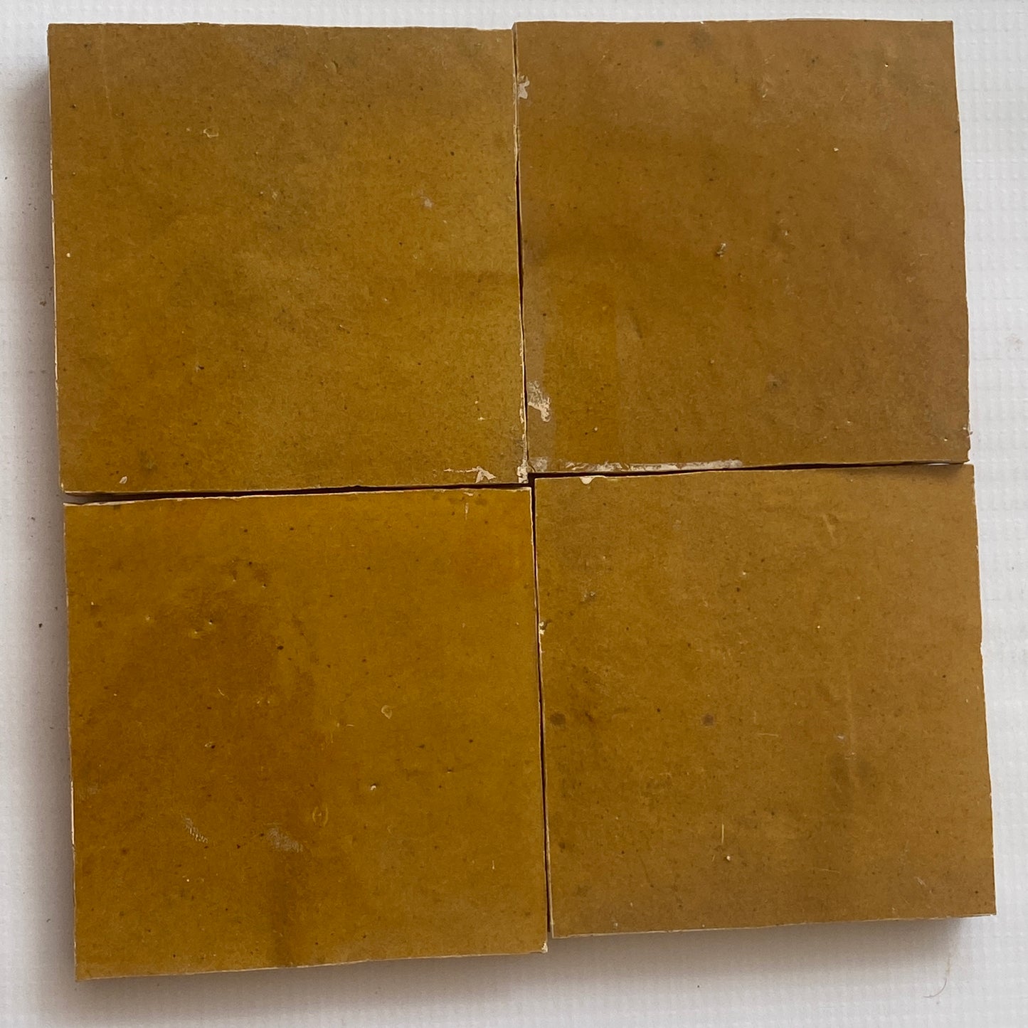 Zellige Marocain - 10x10 - Moutarde -(0,5m²) Réf 004