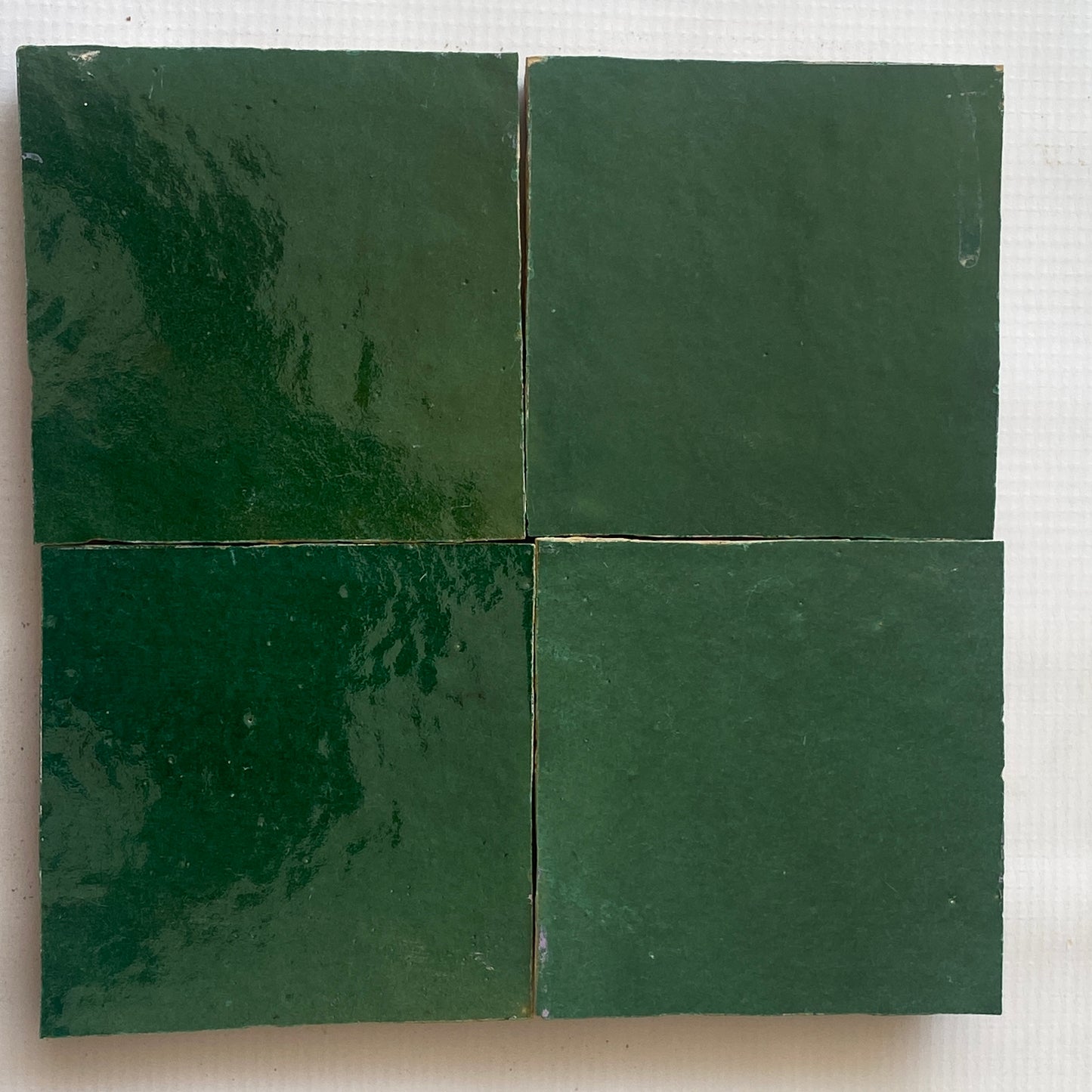 Zellige Marocain - 10x10 - Vert - (0,5m²) - Réf 009