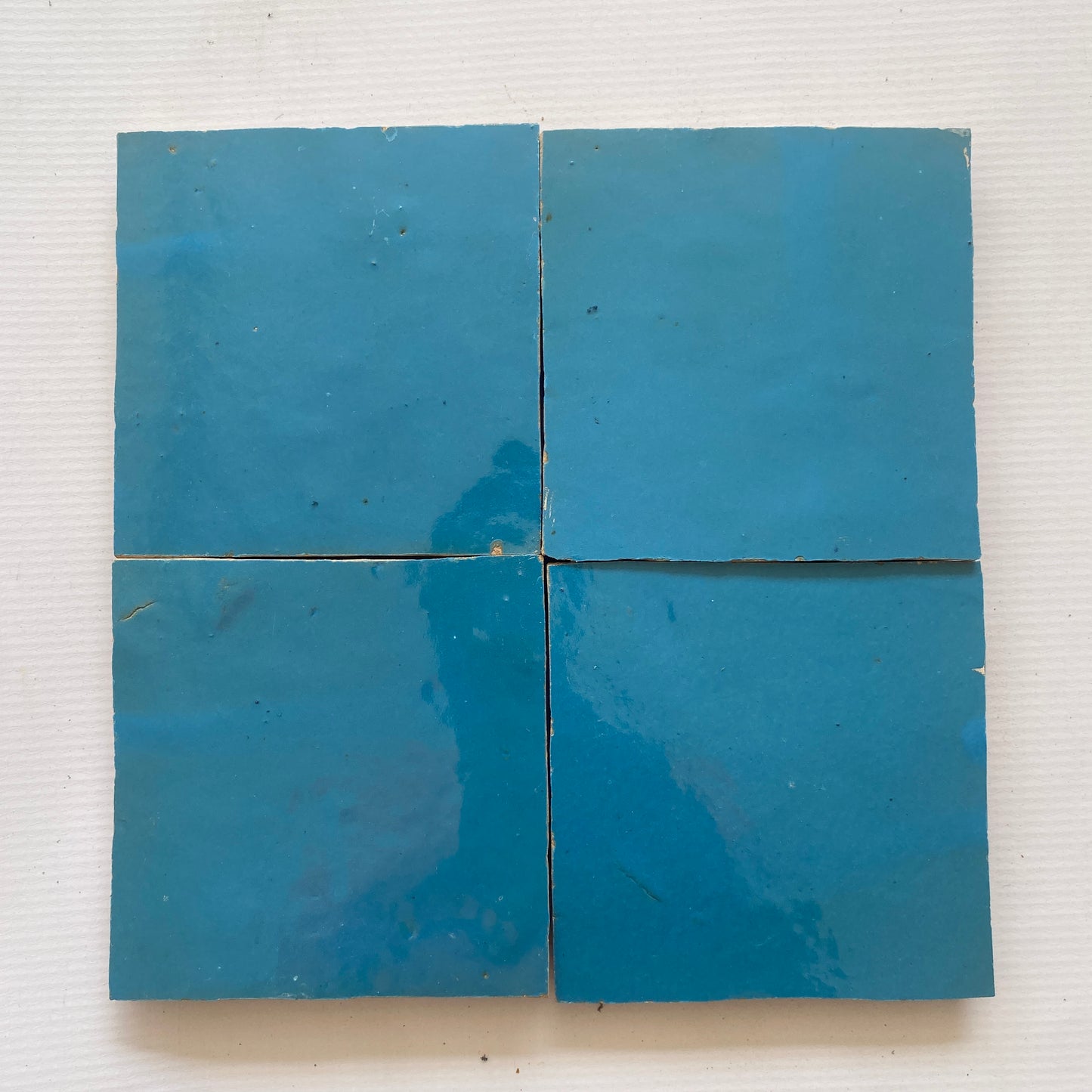 Zellige Marocain - 10x10 - bleu ciel - " Azur de l’Atlas" -(0,5m²) - Réf 016