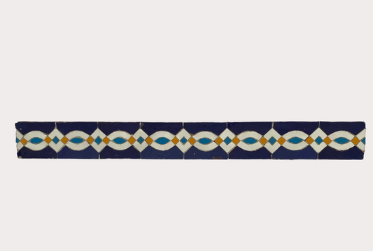 Frise - 10x25cm - Dfira Azur - (3 Mètres linéaires ) - Réf 1893