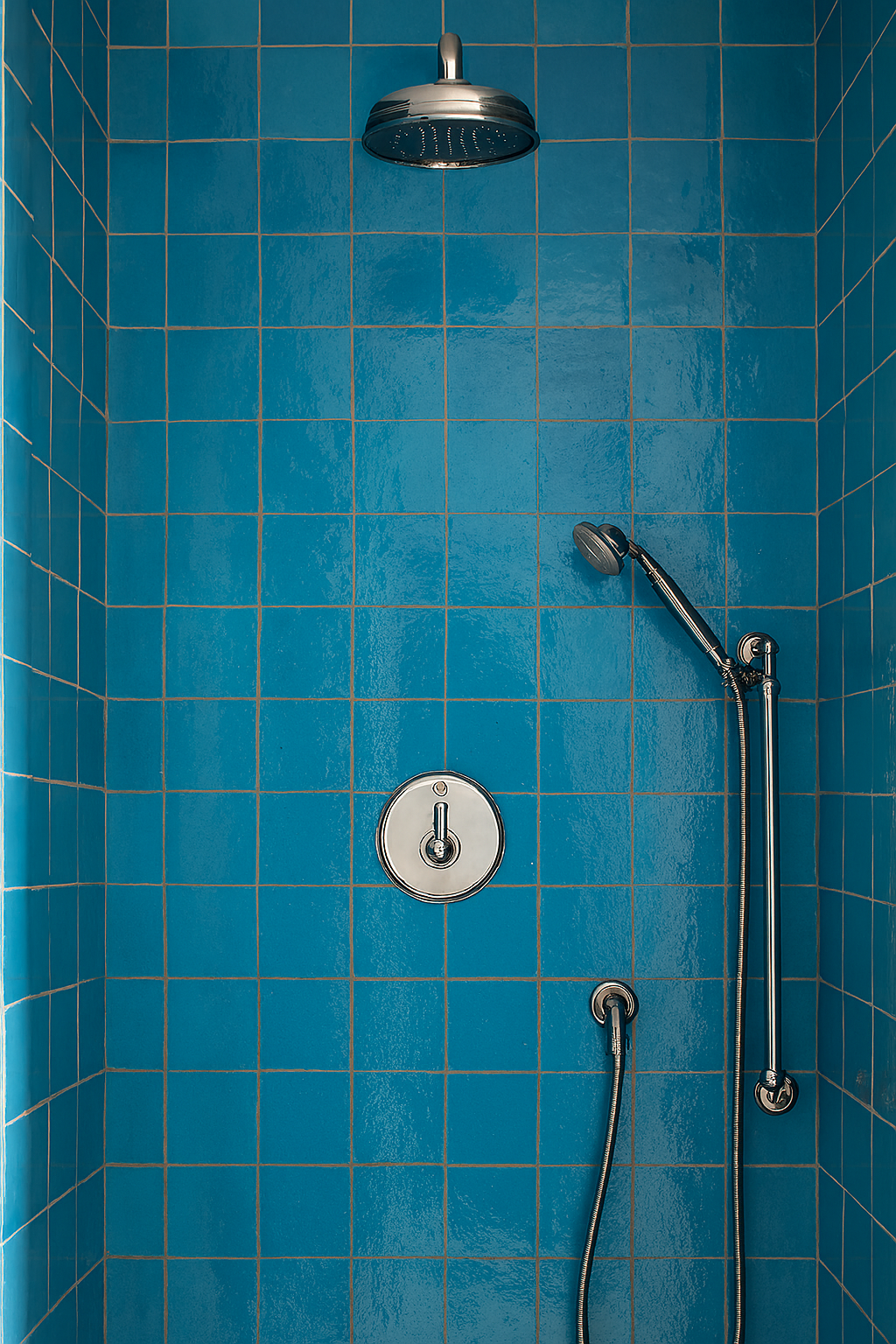 Zellige Marocain - 10x10 - bleu ciel - " Azur de l’Atlas" -(0,5m²) - Réf 016