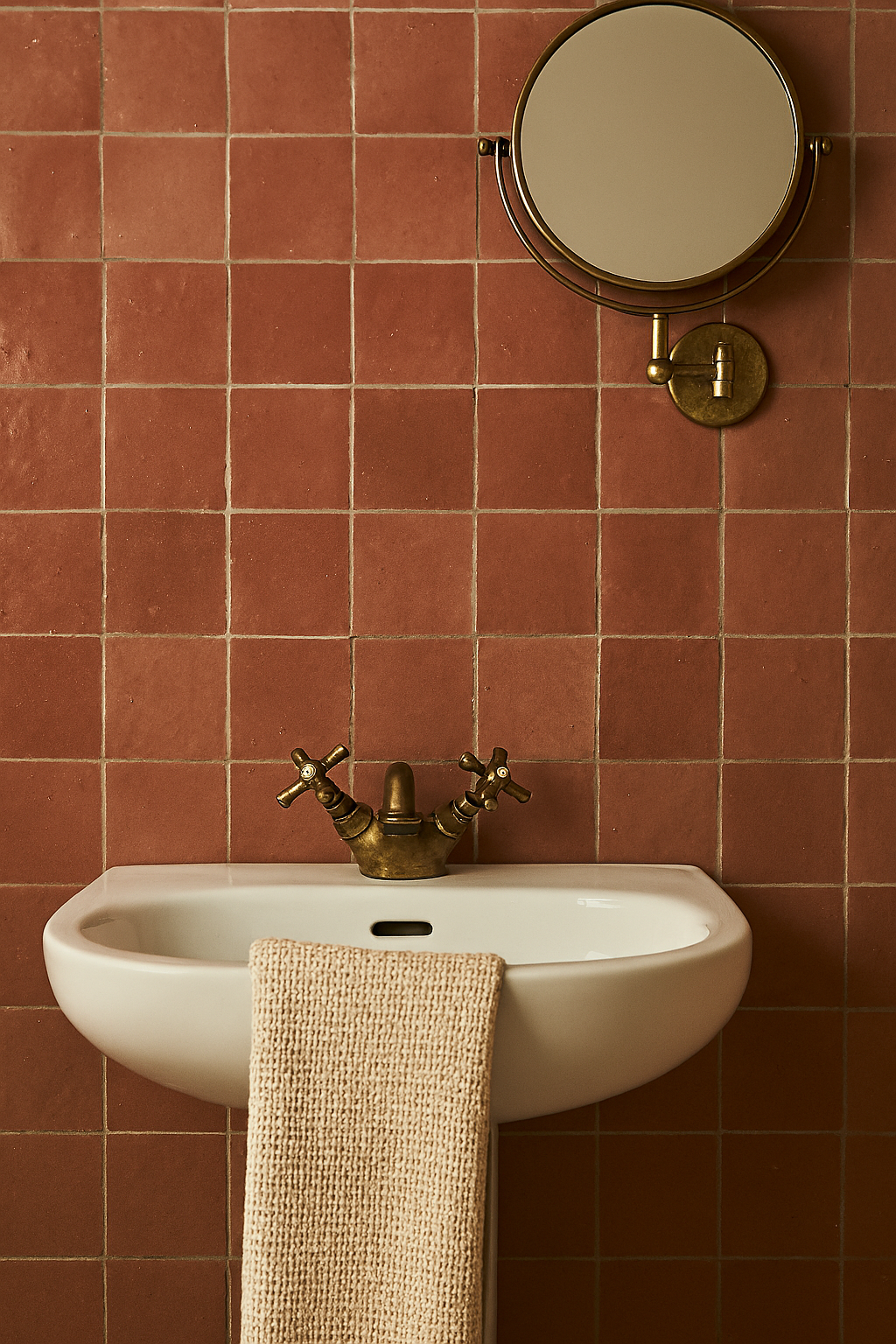 Zellige Marocain - 10x10 -  Pink -" Persan " (0,5m²) - Réf 033
