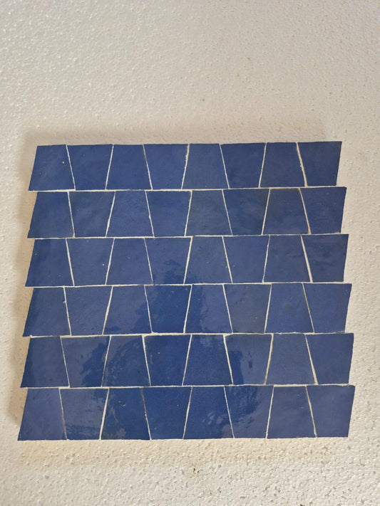 Mosaique Trapèze sur plaque - 32,5 x 30 cm - Bleu - " Mogador " -(0,09m²) - Réf 203