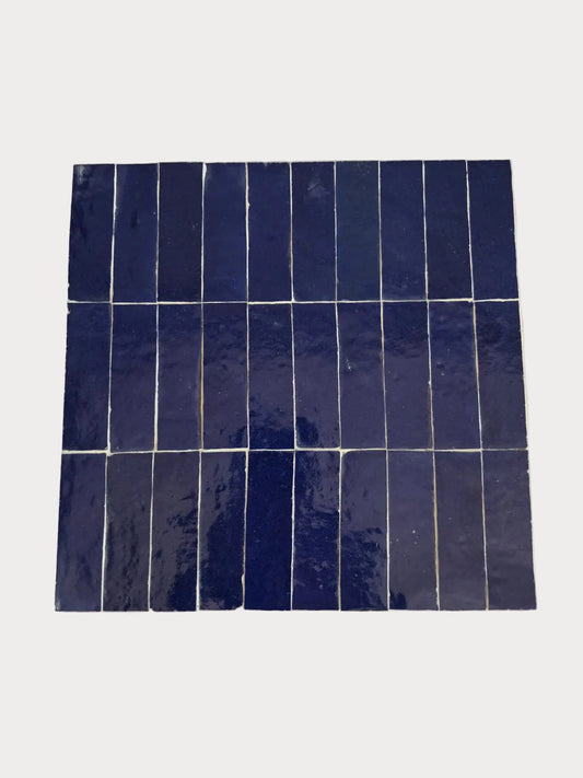 Bejmat Marocain 10x03 cm – Bleu Mogador  - (0,5m²) - Réf 403