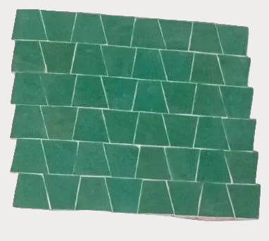 Mosaique Trapèze sur plaque - 32,5 x 30 cm - Vert Clair - Réf 212