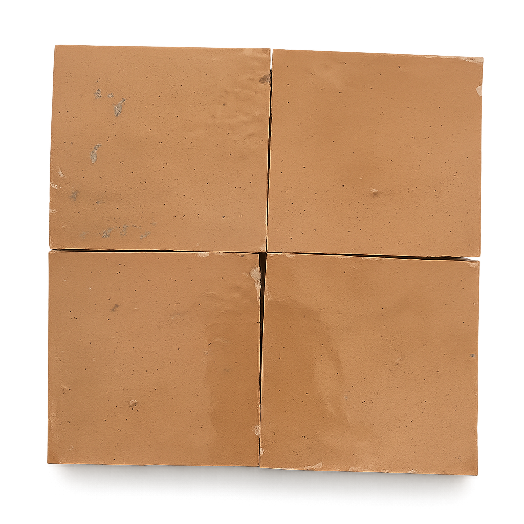 Zellige Marocain - 10x10 - Orange - " Orange brûlé " -(0,5m²) - Réf 027