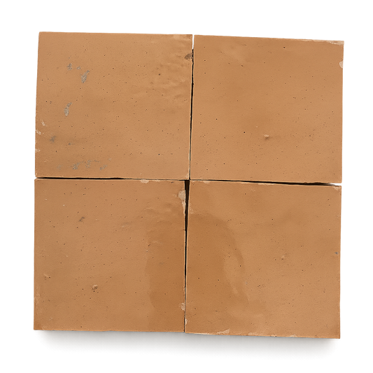 Zellige Marocain - 10x10 - Orange - " Orange brûlé " -(0,5m²) - Réf 027