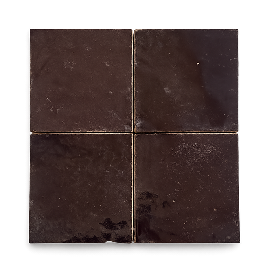 Zellige Marocain - 10x10 -  Prune  aubergine  (0,5m²) - Réf 036
