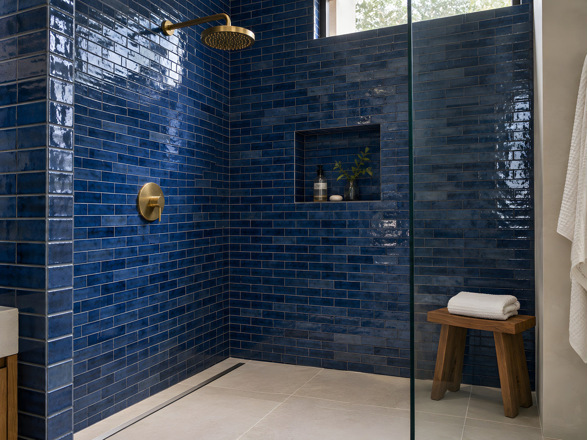 Douche en bejmat Bleu Mogador