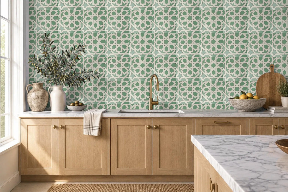 Étoile Atlas vert et blanc